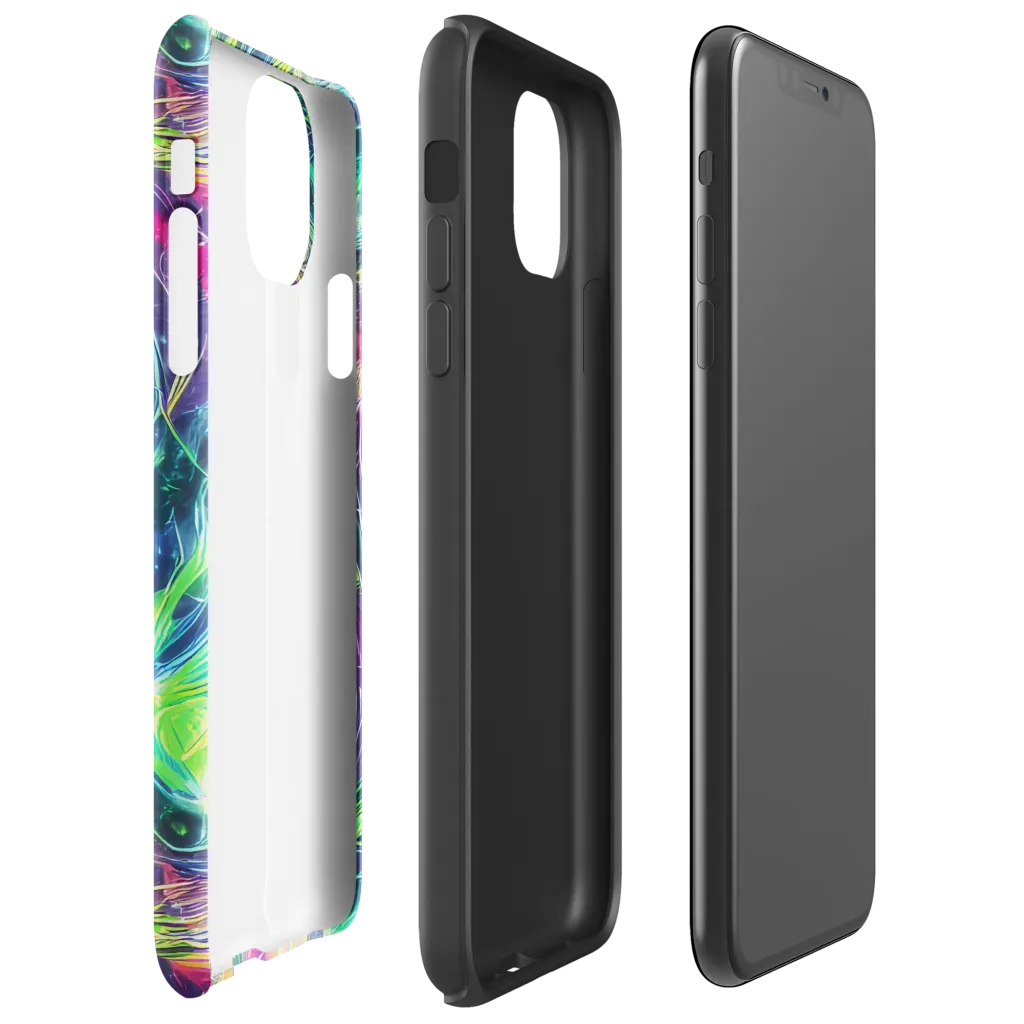 Electric Chromatic Drift on Tough Case for iPhone® — Right