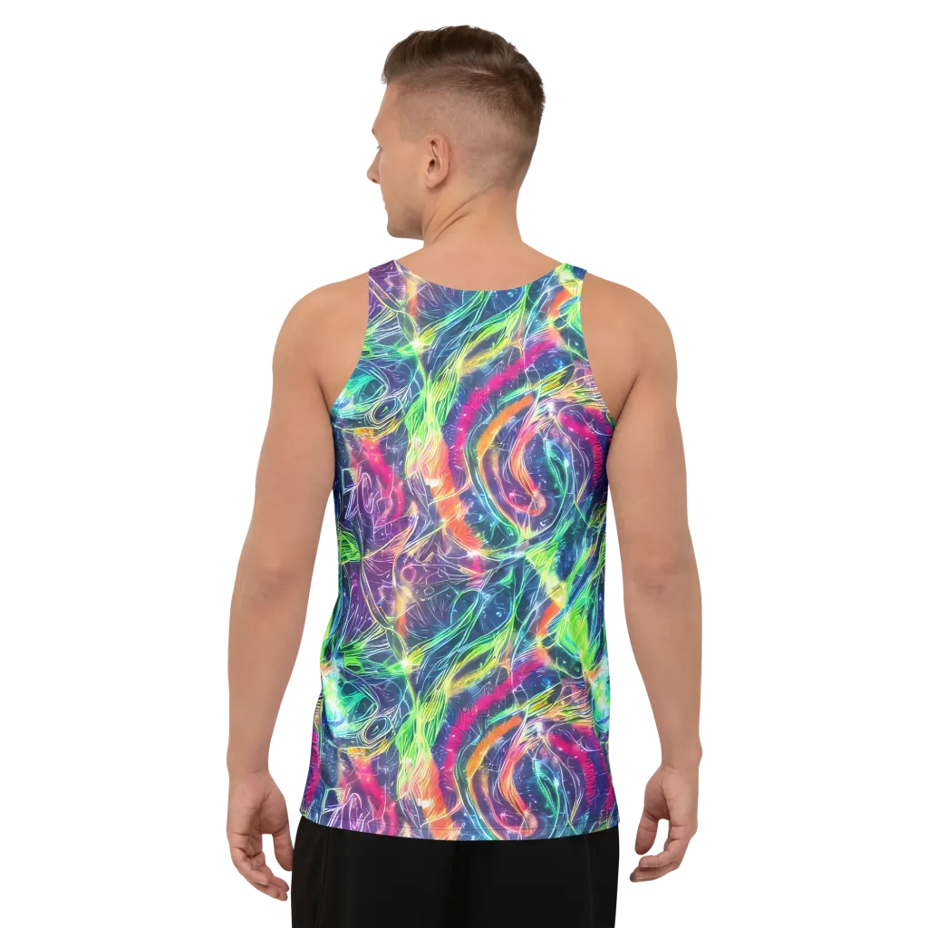 Electric Chromatic Drift on Men's Tank Top — Back