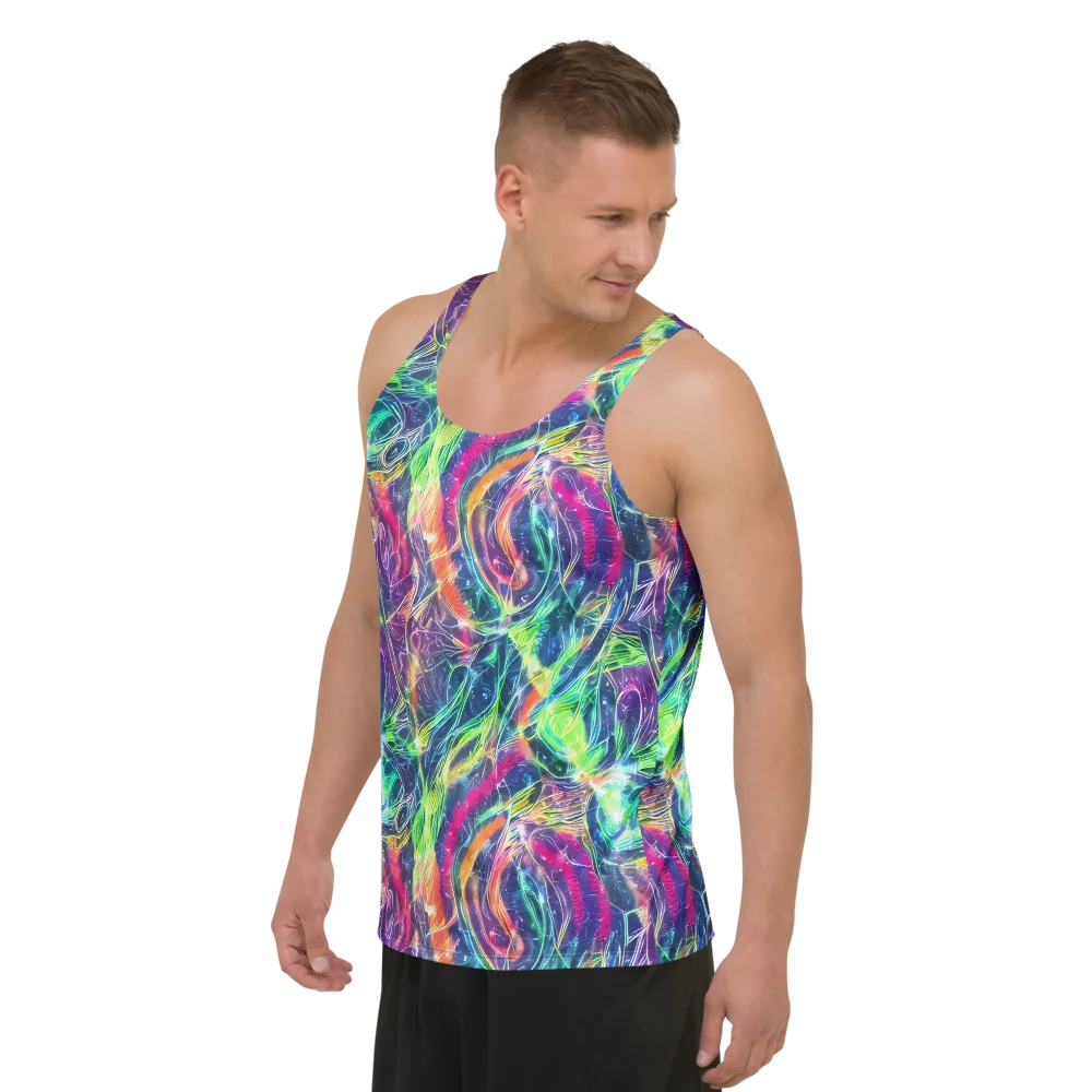 Electric Chromatic Drift on Men's Tank Top — Left Front
