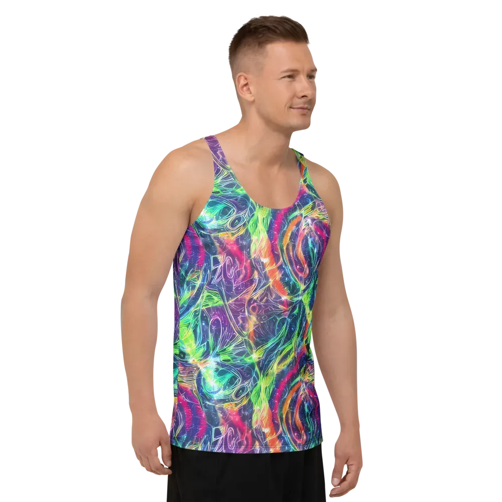 Electric Chromatic Drift on Men's Tank Top — Right Front