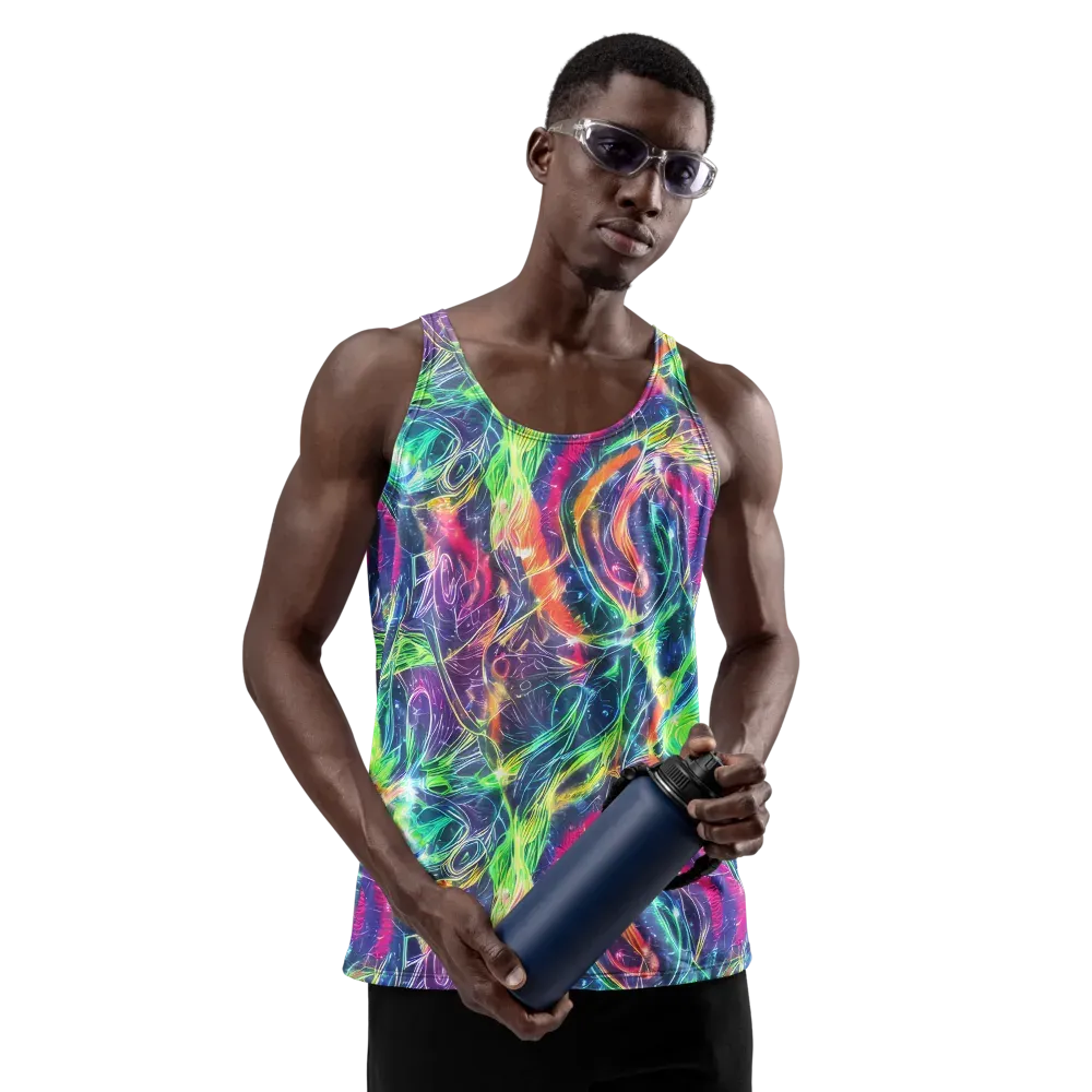 Electric Chromatic Drift on Men's Tank Top — Front