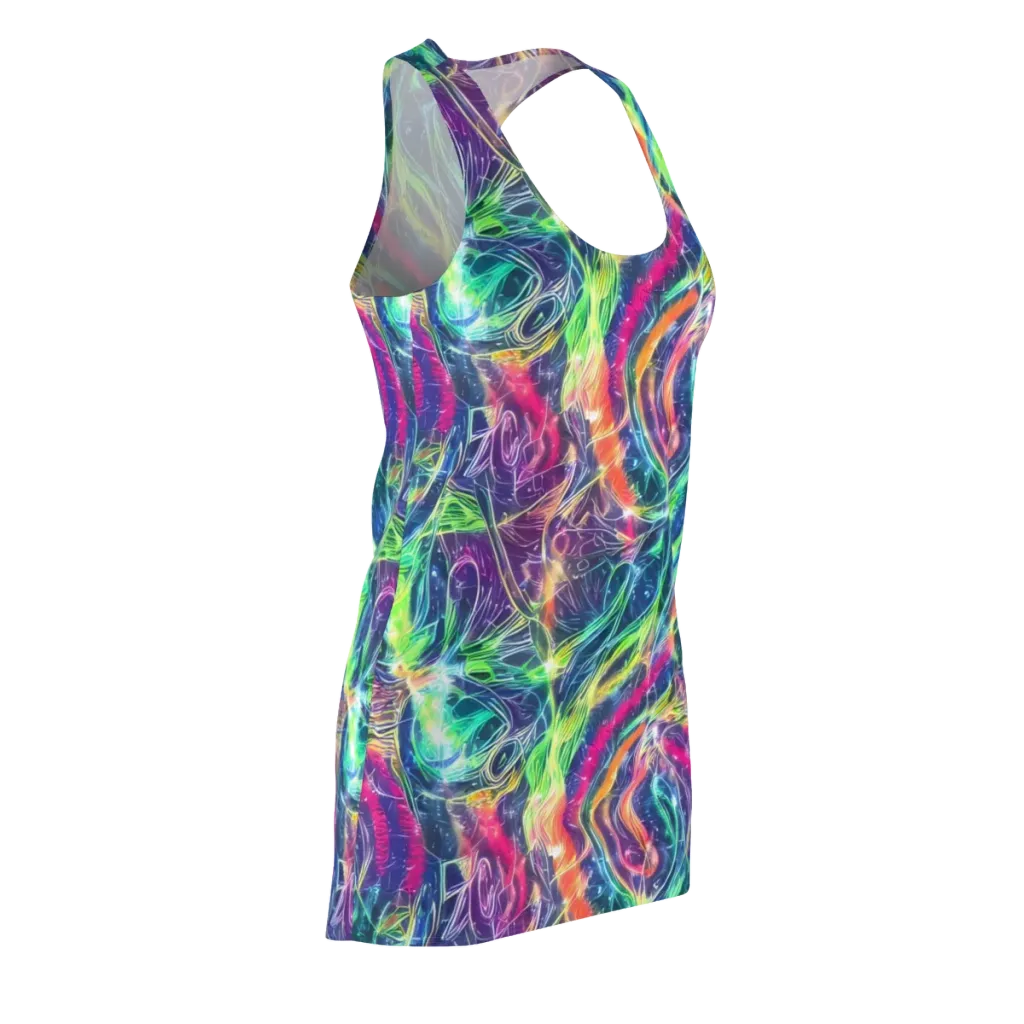 Electric Chromatic Drift on Racerback Dress — Front Side