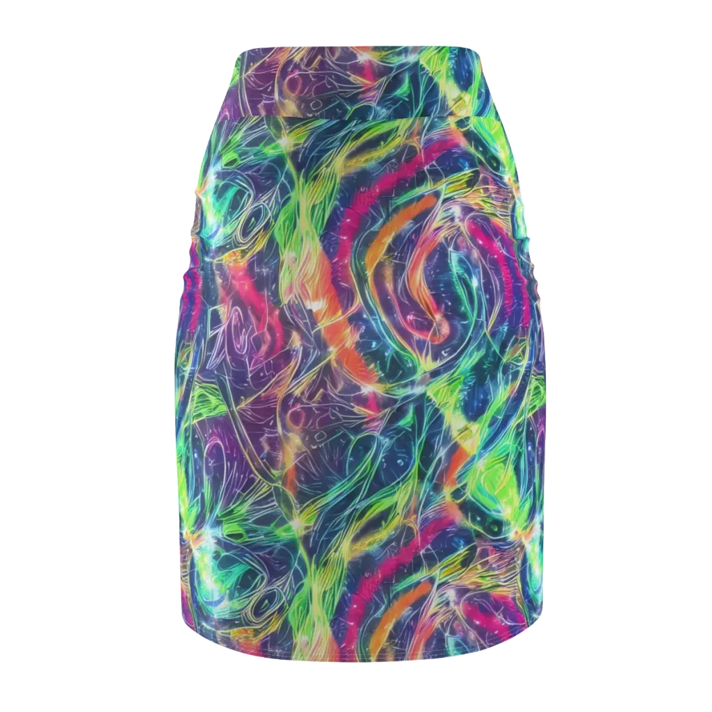 Electric Chromatic Drift on Pencil Skirt — Back