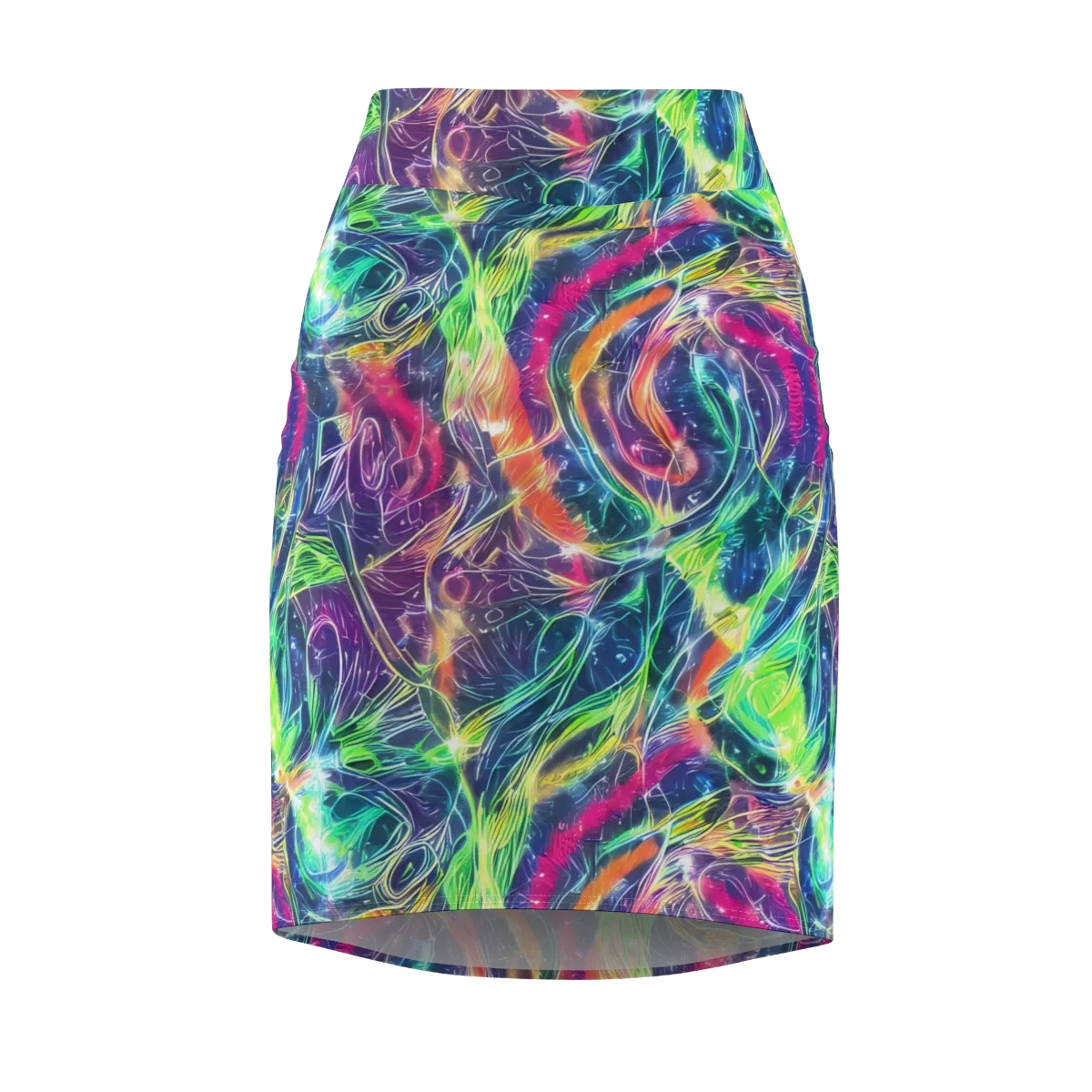 Electric Chromatic Drift on Pencil Skirt — Front
