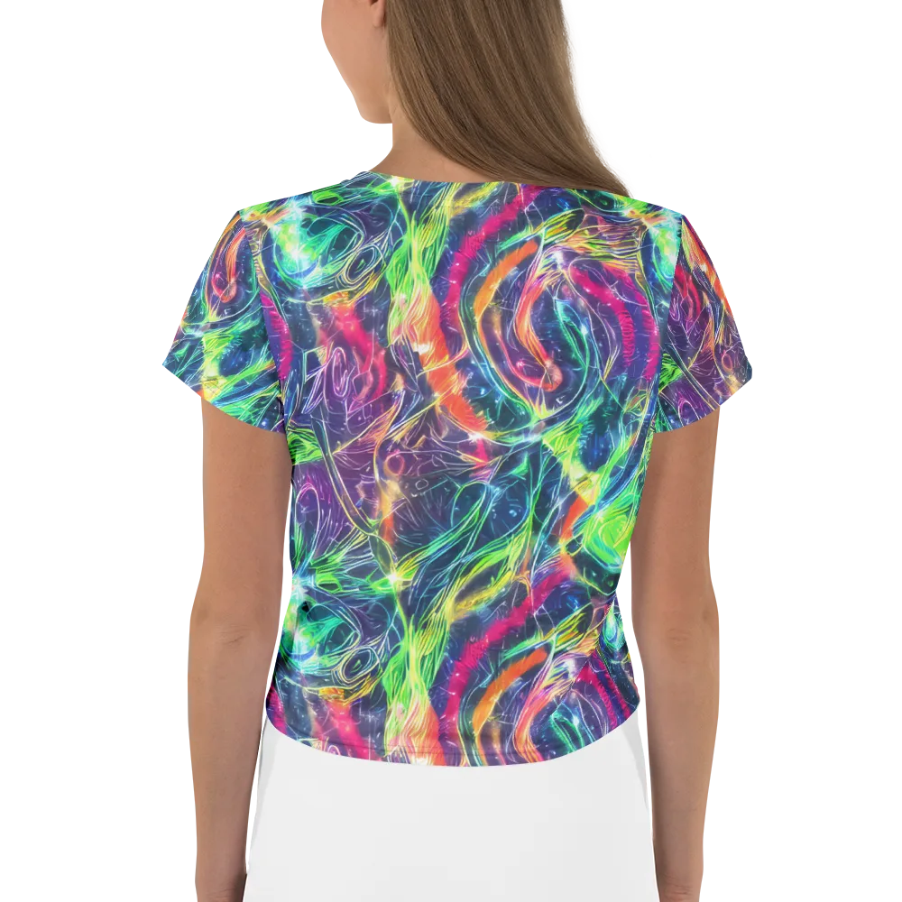 Electric Chromatic Drift on Crop Tee — Back