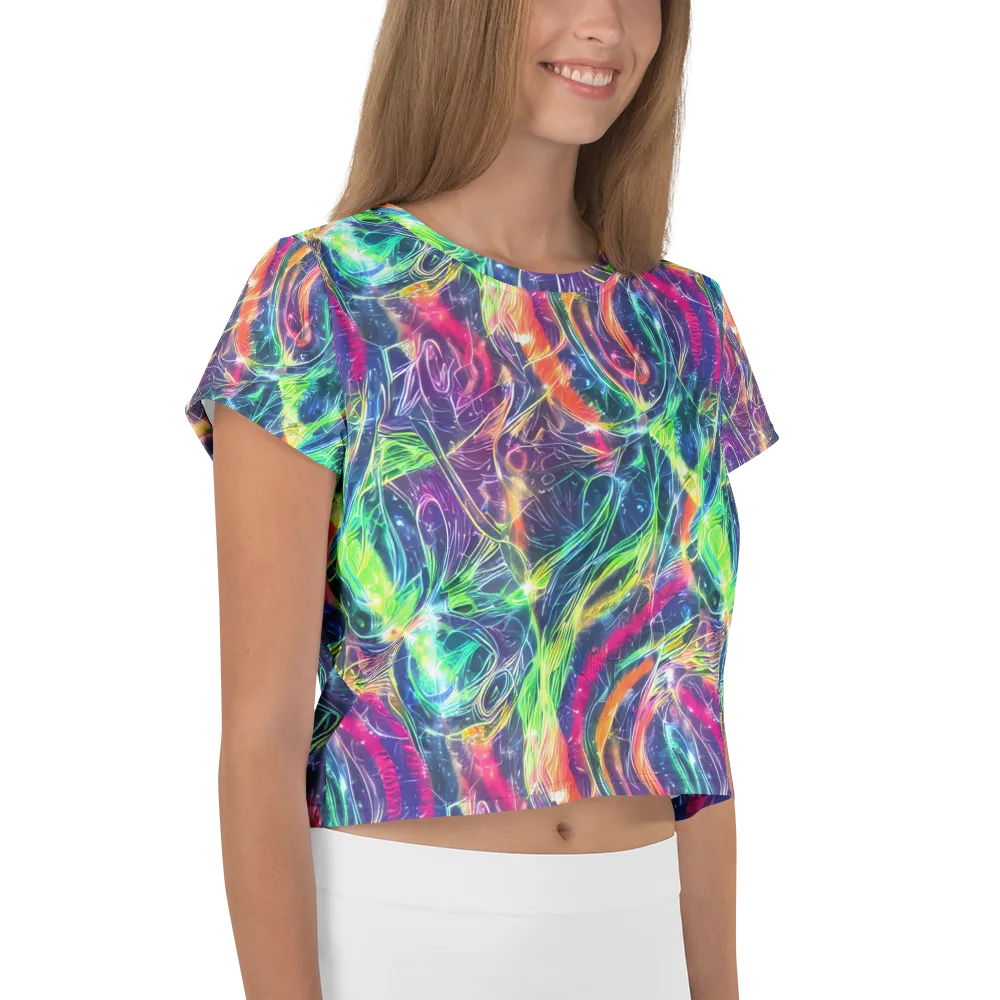 Electric Chromatic Drift on Crop Tee — Right