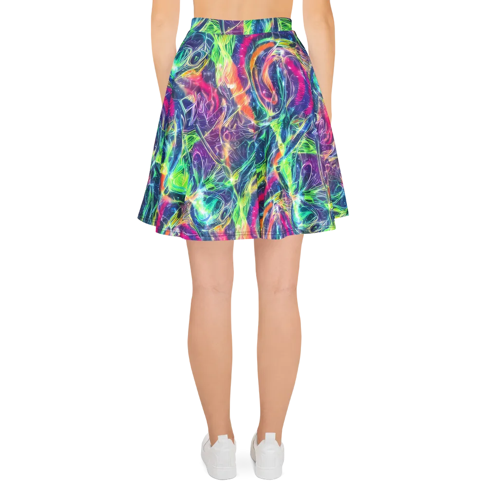 Electric Chromatic Drift on Skater Skirt — Back