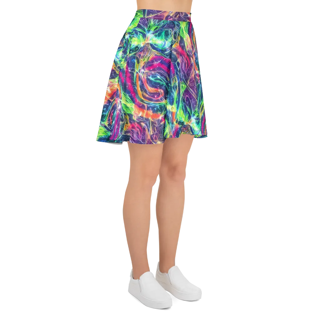 Electric Chromatic Drift on Skater Skirt — Right