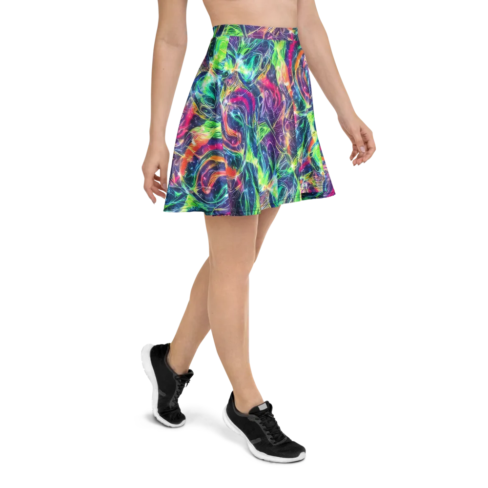 Electric Chromatic Drift on Skater Skirt — Right