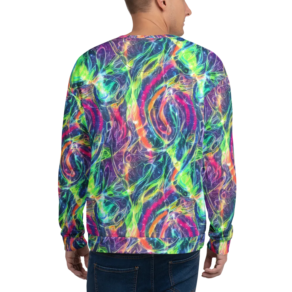 Electric Chromatic Drift on Sweatshirt — Back