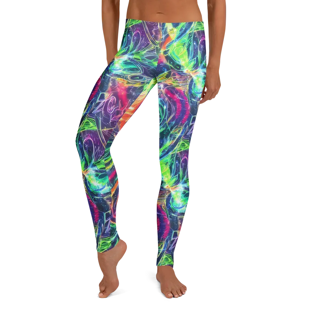 Electric Chromatic Drift on Leggings — Front