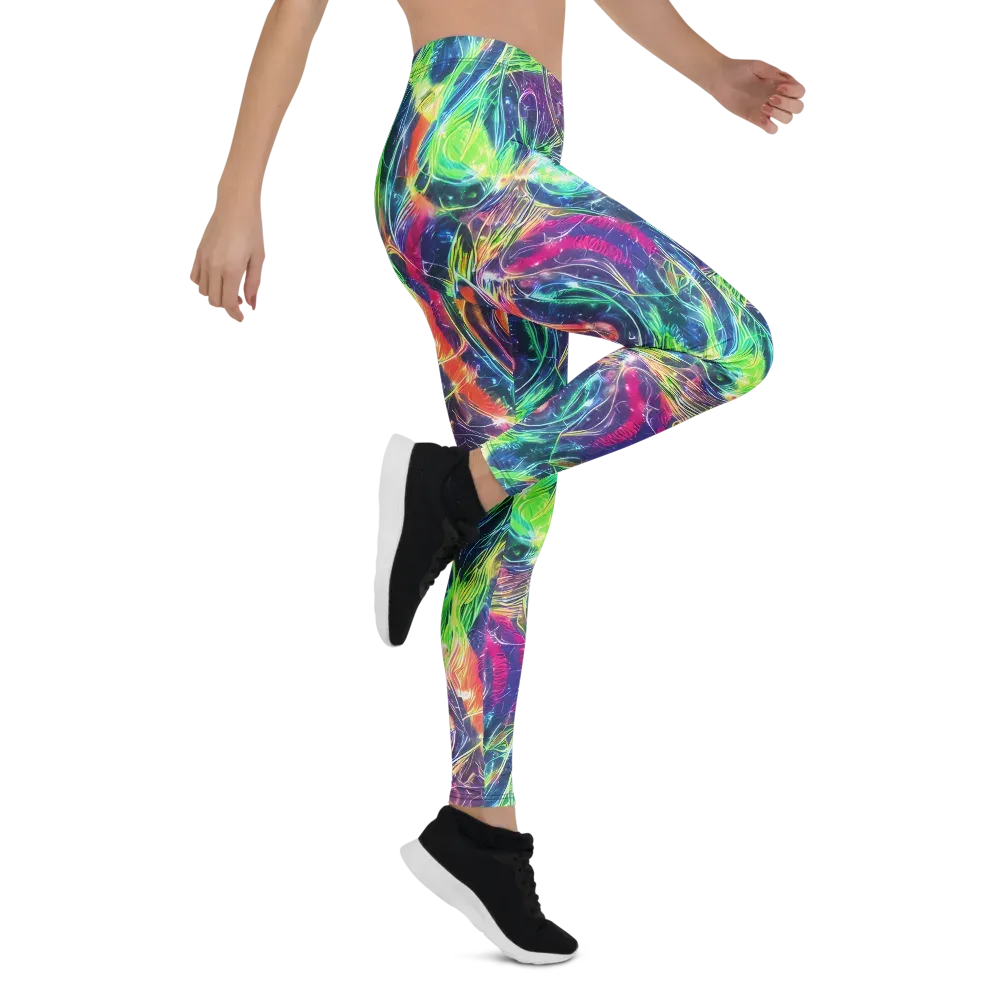 Electric Chromatic Drift on Leggings — Right