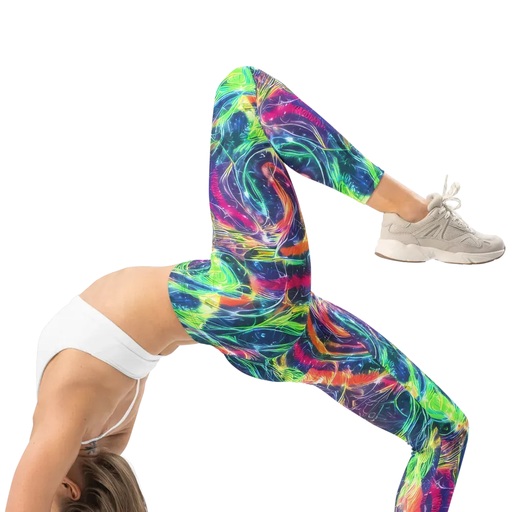 Electric Chromatic Drift on Leggings — Right