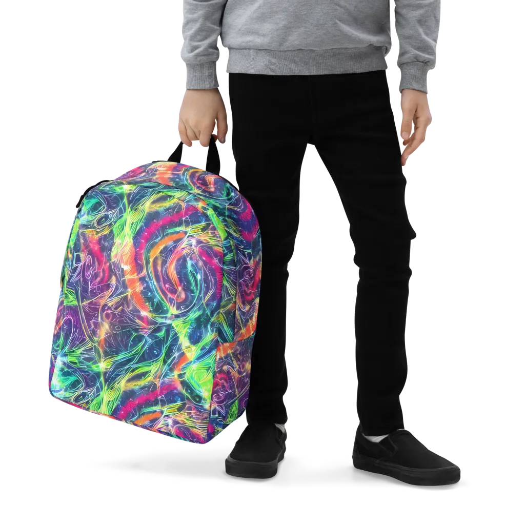 Electric Chromatic Drift on Minimalist Backpack — Zoomed-in