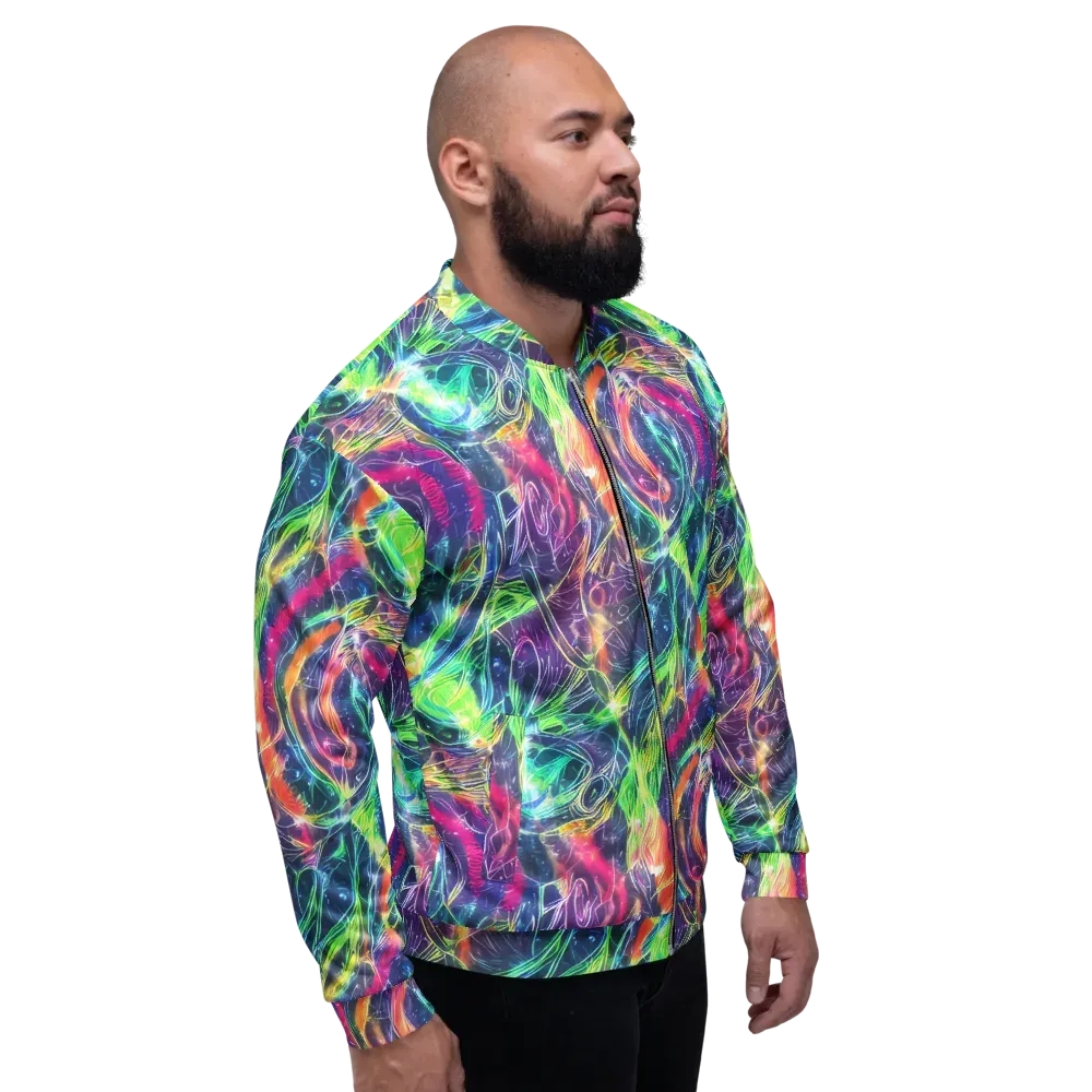 Electric Chromatic Drift on Bomber Jacket — Right