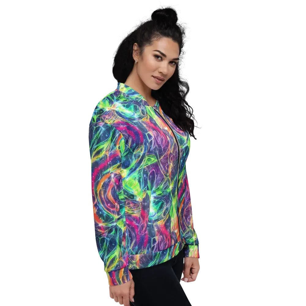 Electric Chromatic Drift on Bomber Jacket — Right
