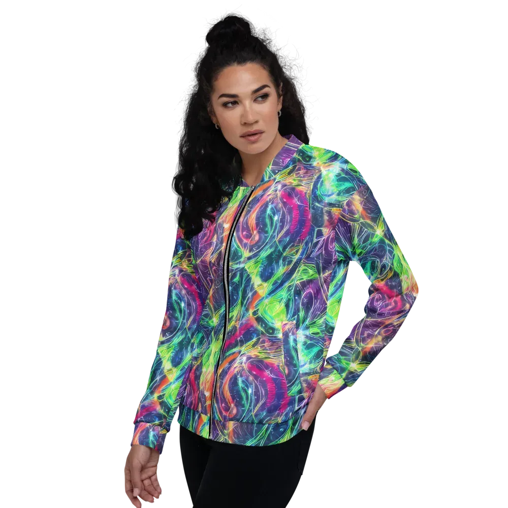 Electric Chromatic Drift on Bomber Jacket — Left
