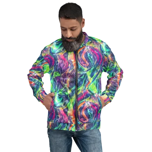 Electric Chromatic Drift on a Bomber Jacket