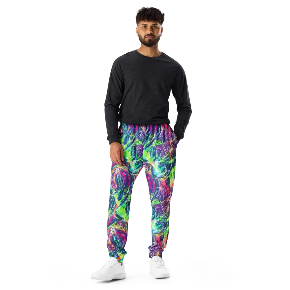 Electric Chromatic Drift on Men's Joggers — Front