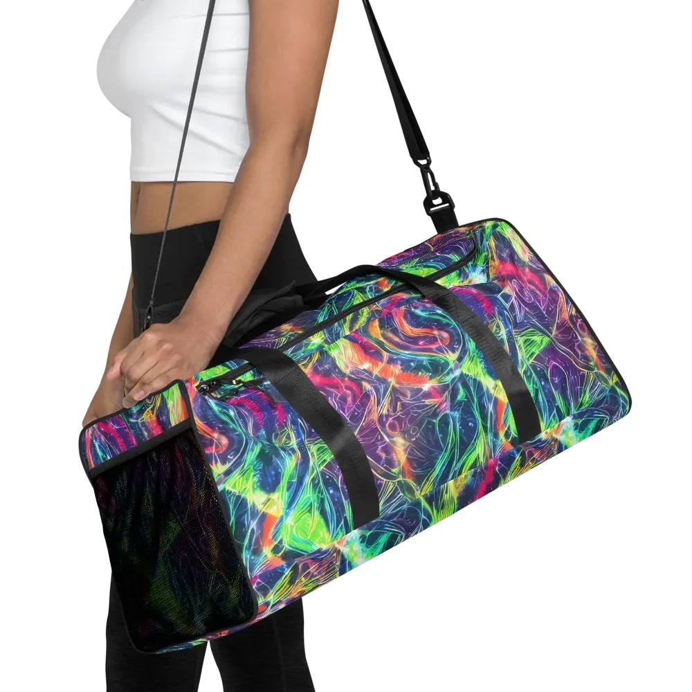 Electric Chromatic Drift on Duffle Bag — Front