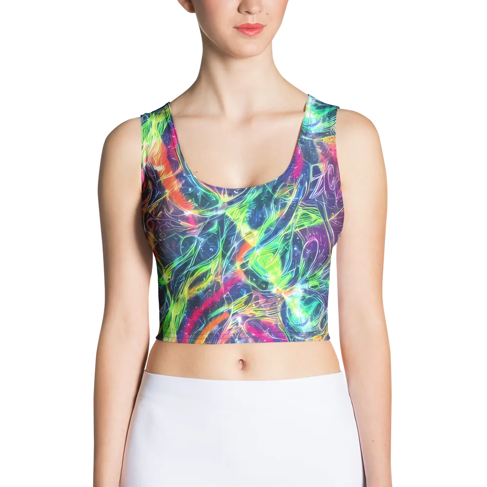 Electric Chromatic Drift on Crop Top — Front