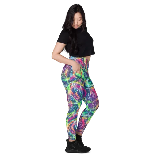 Electric Chromatic Drift on a Leggings with Pockets