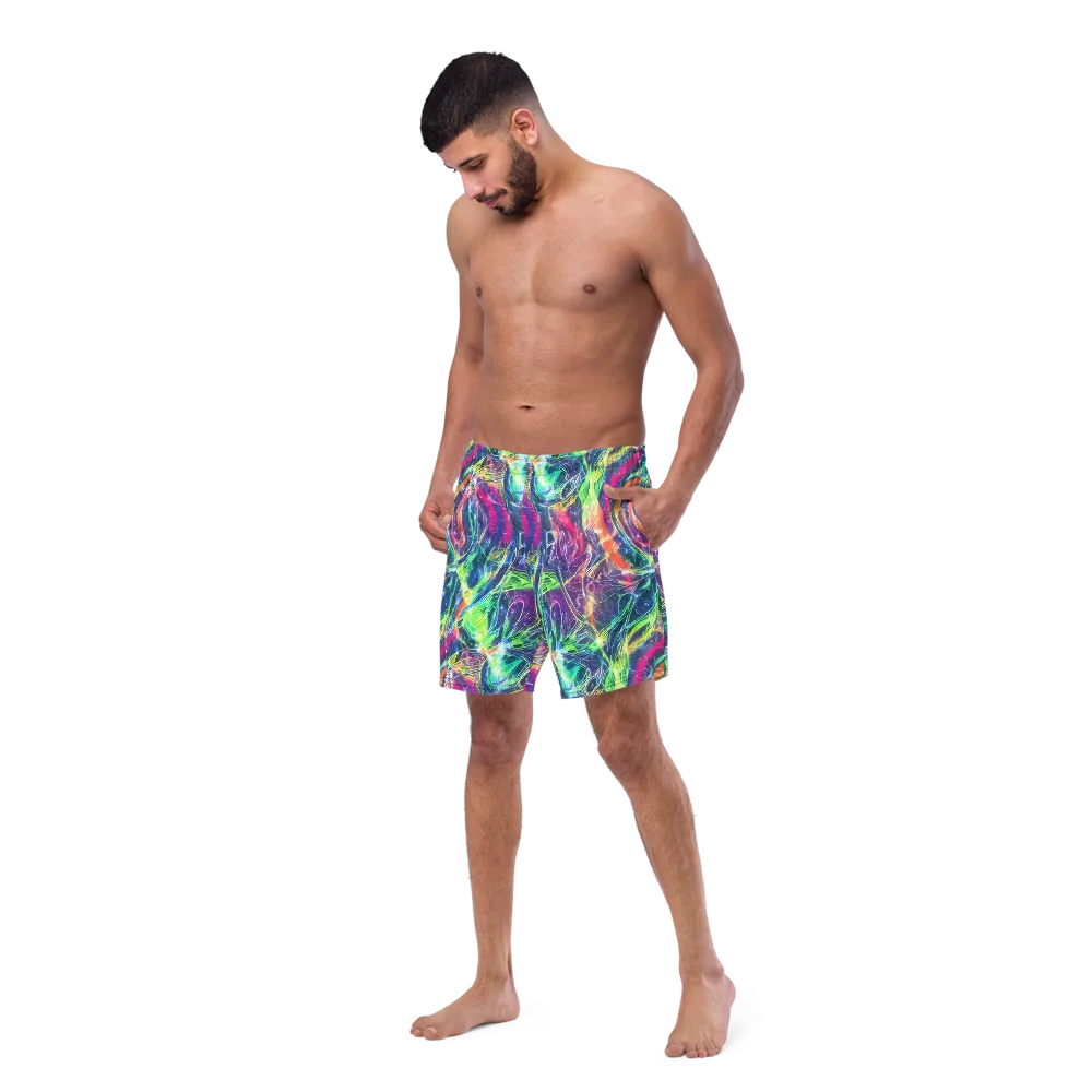 Electric Chromatic Drift on Swim Trunks — Left Front