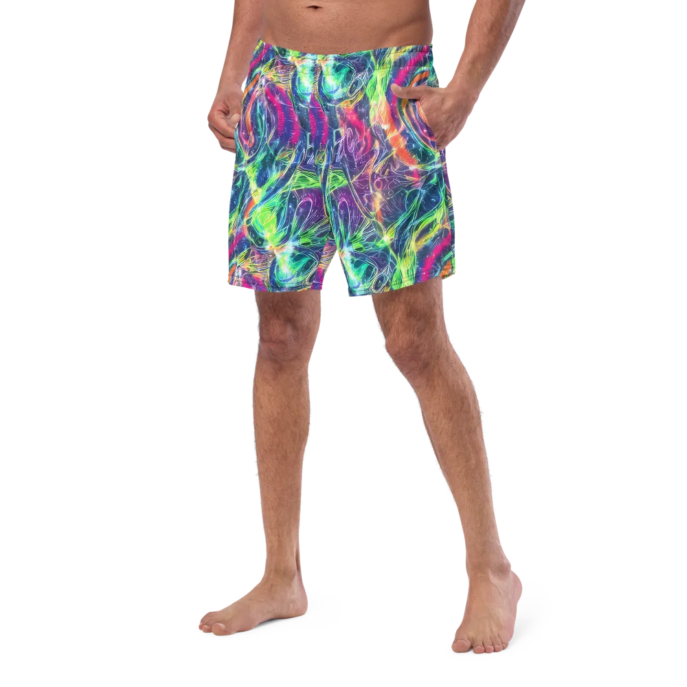 Electric Chromatic Drift on Swim Trunks — Left Front