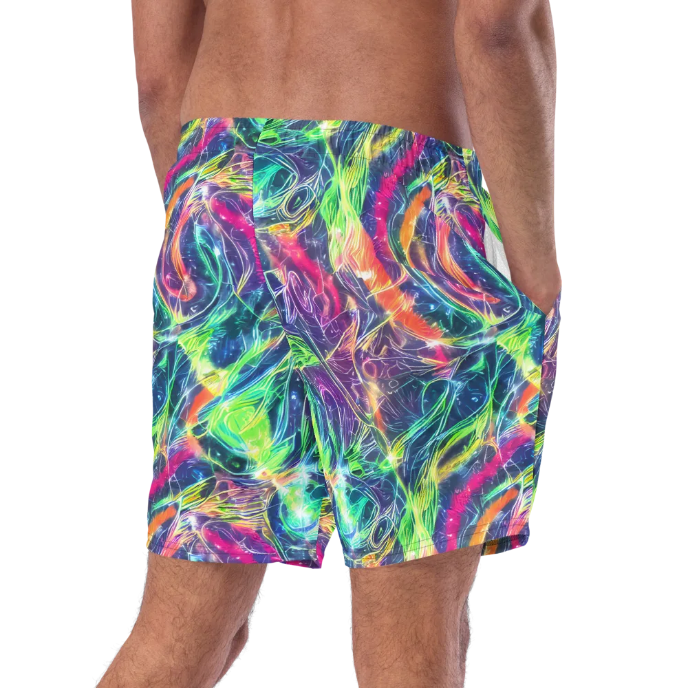 Electric Chromatic Drift on Swim Trunks — Right Back