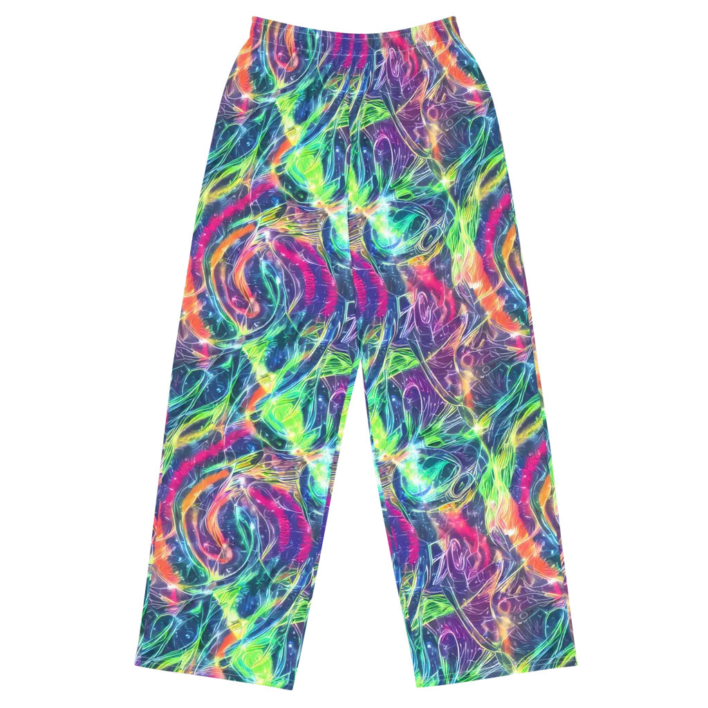 Electric Chromatic Drift on Wide-Leg Pants — Front