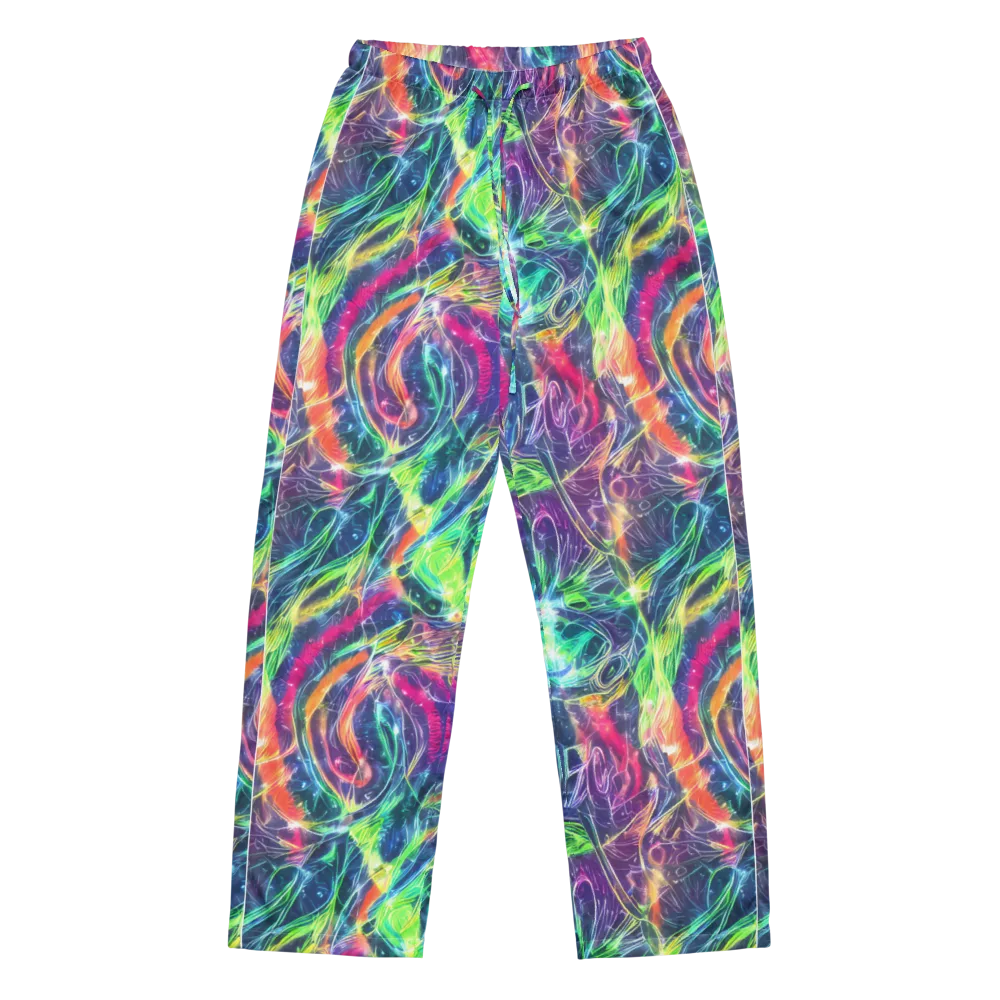Electric Chromatic Drift on Women's Pajama Pants — Front