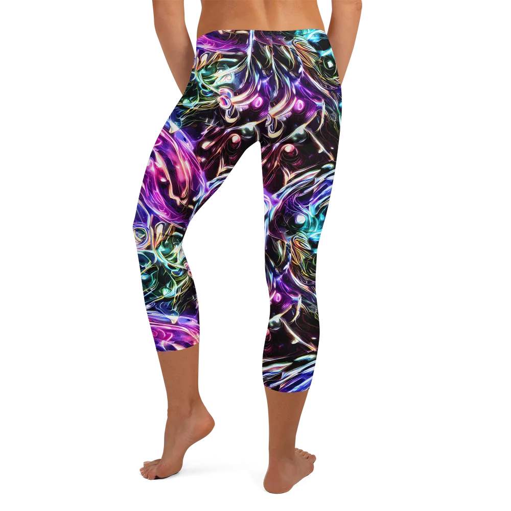 Cosmic Chrome on Capri Leggings — Back