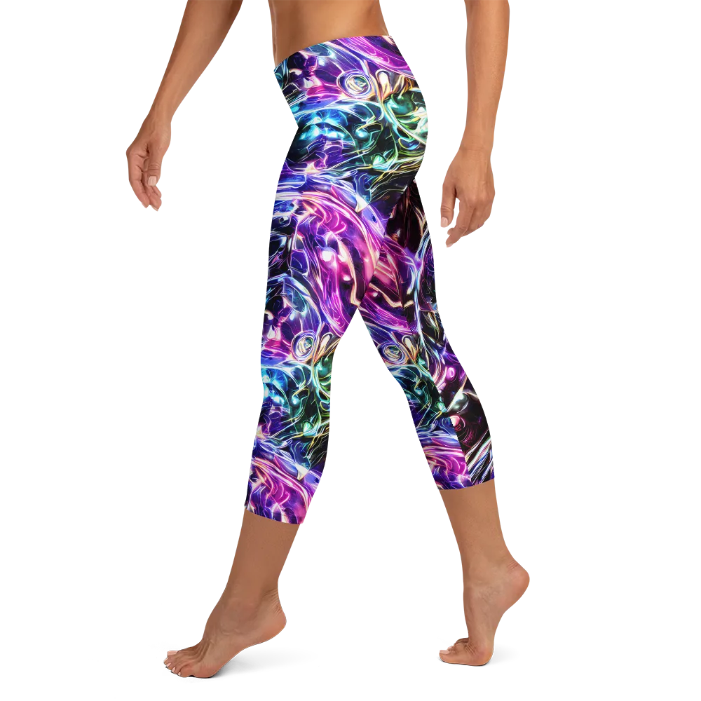 Cosmic Chrome on Capri Leggings — Left