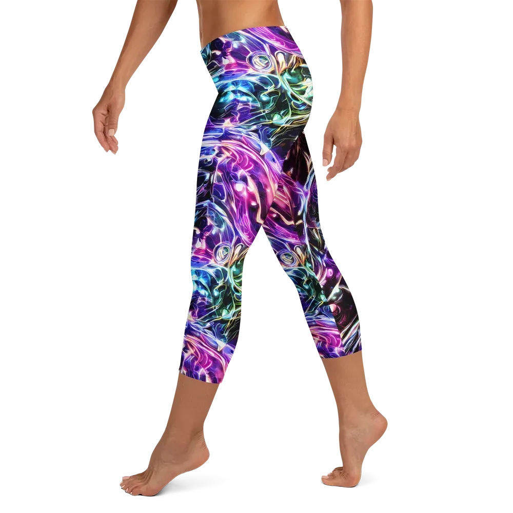 Cosmic Chrome on Capri Leggings — Left