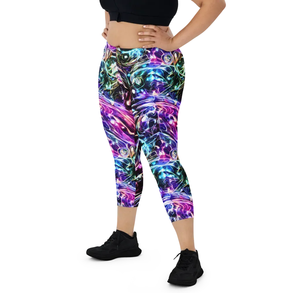 Cosmic Chrome on Capri Leggings — Front