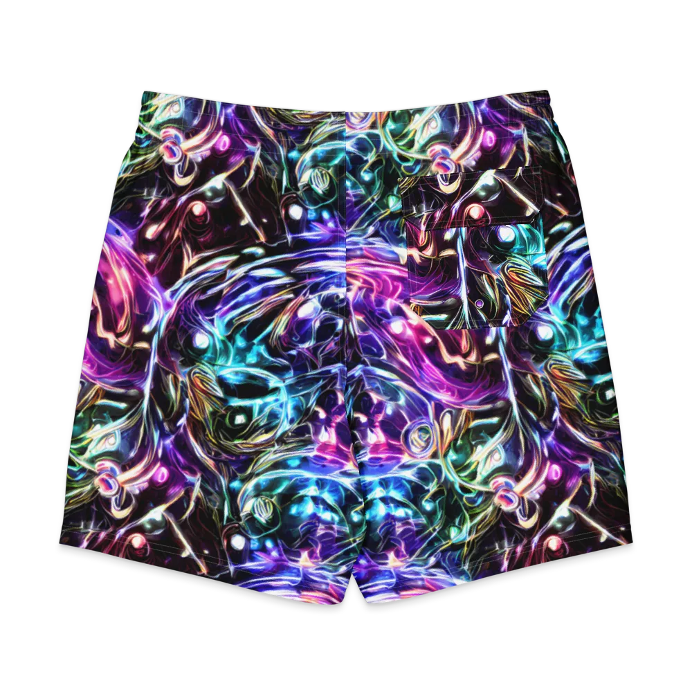 Cosmic Chrome on Men's Board Shorts — Back