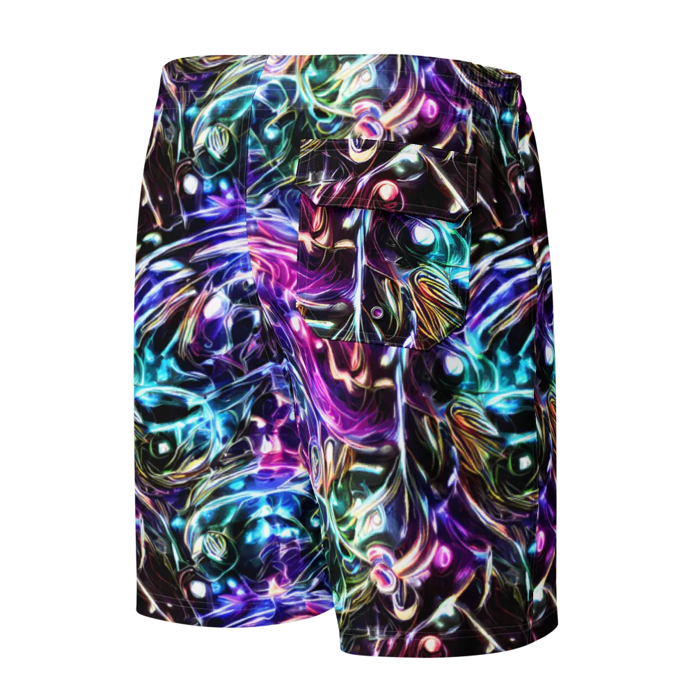 Cosmic Chrome on Men's Board Shorts — Back
