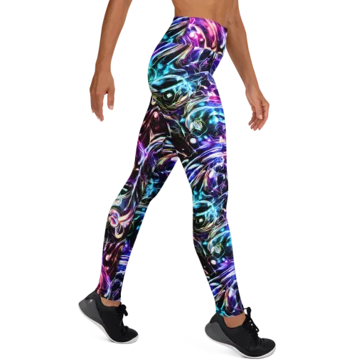 Cosmic Chrome on a Yoga Leggings