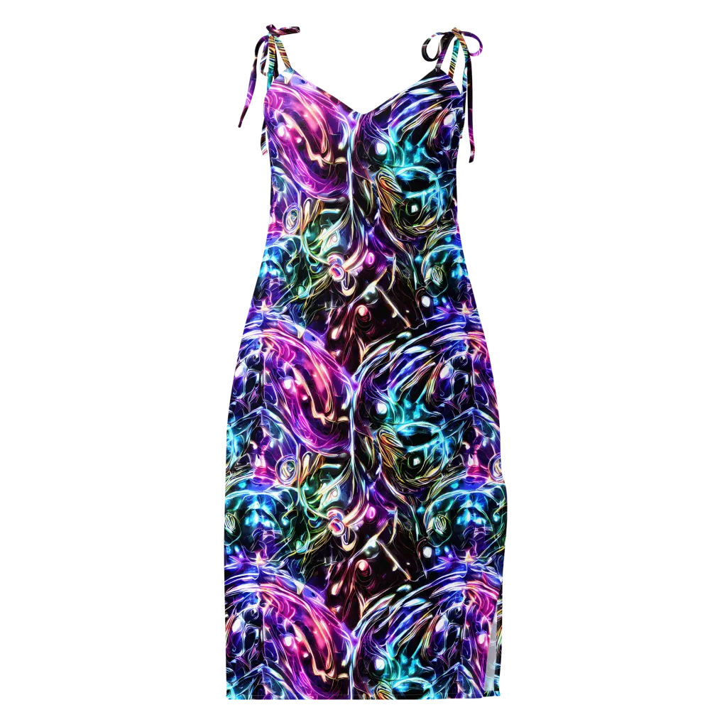 Cosmic Chrome on Slip Dress — Front