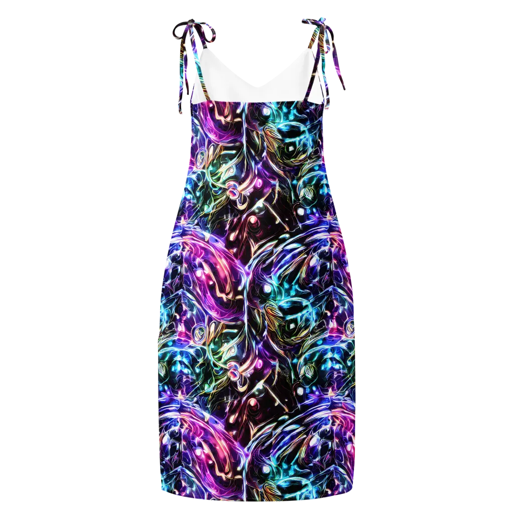 Cosmic Chrome on Slip Dress — Back