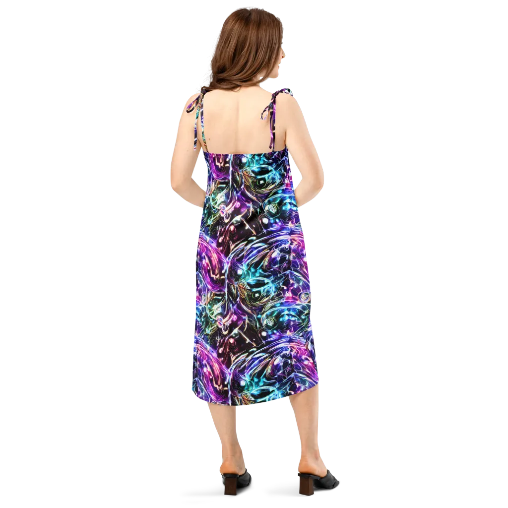 Cosmic Chrome on Slip Dress — Back