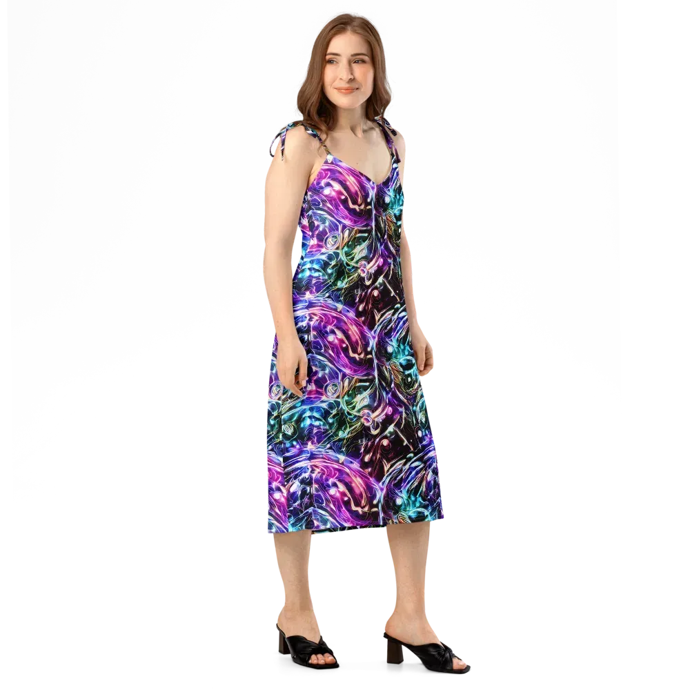 Cosmic Chrome on Slip Dress — Right Front