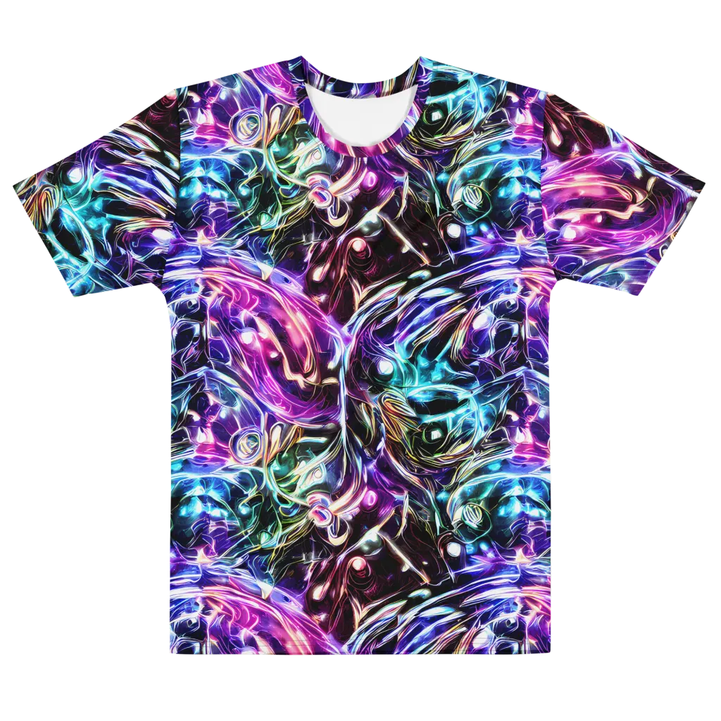 Cosmic Chrome on Men's Cotton Crew Neck T-Shirt — Front