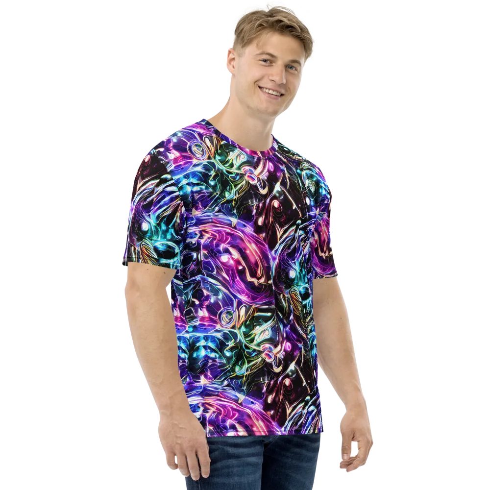 Cosmic Chrome on Men's Crew Neck T-Shirt — Right