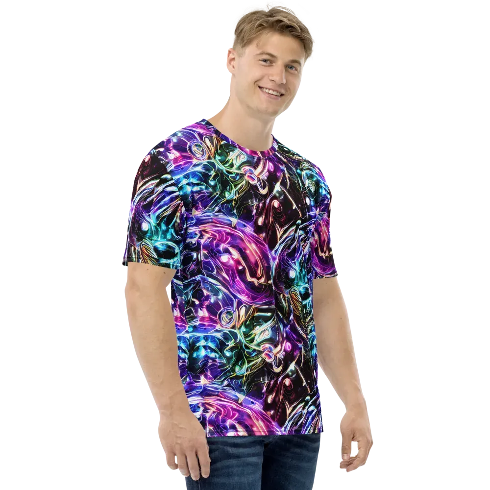 Cosmic Chrome on Men's Crew Neck T-Shirt — Right