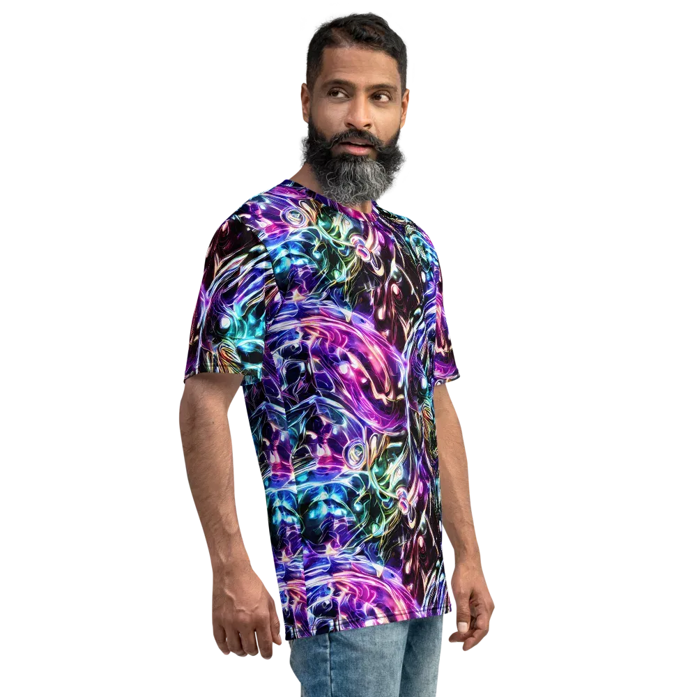 Cosmic Chrome on Men's Crew Neck T-Shirt — Right