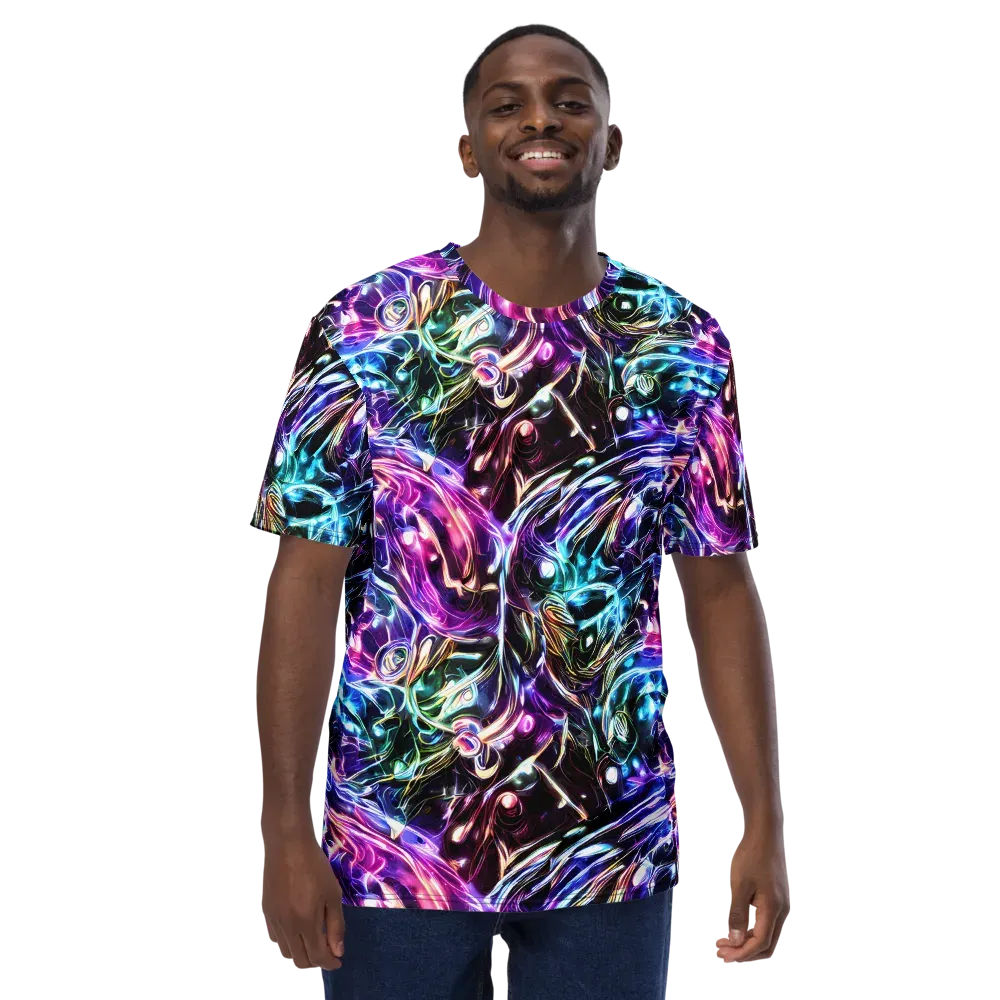 Cosmic Chrome on Men's Crew Neck T-Shirt — Front