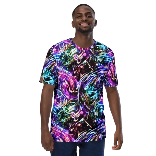 Cosmic Chrome on a Men's Crew Neck T-Shirt