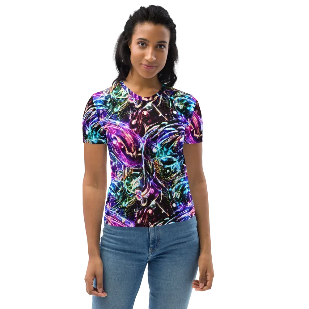 Cosmic Chrome on Women's Crew Neck T-Shirt — Front