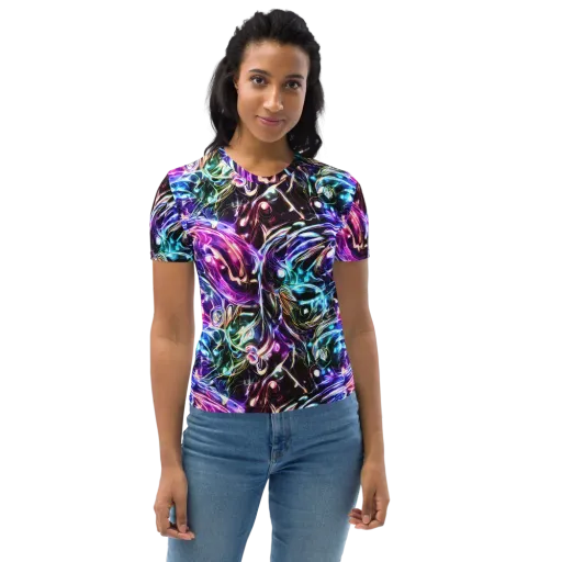Cosmic Chrome on a Women's Crew Neck T-Shirt